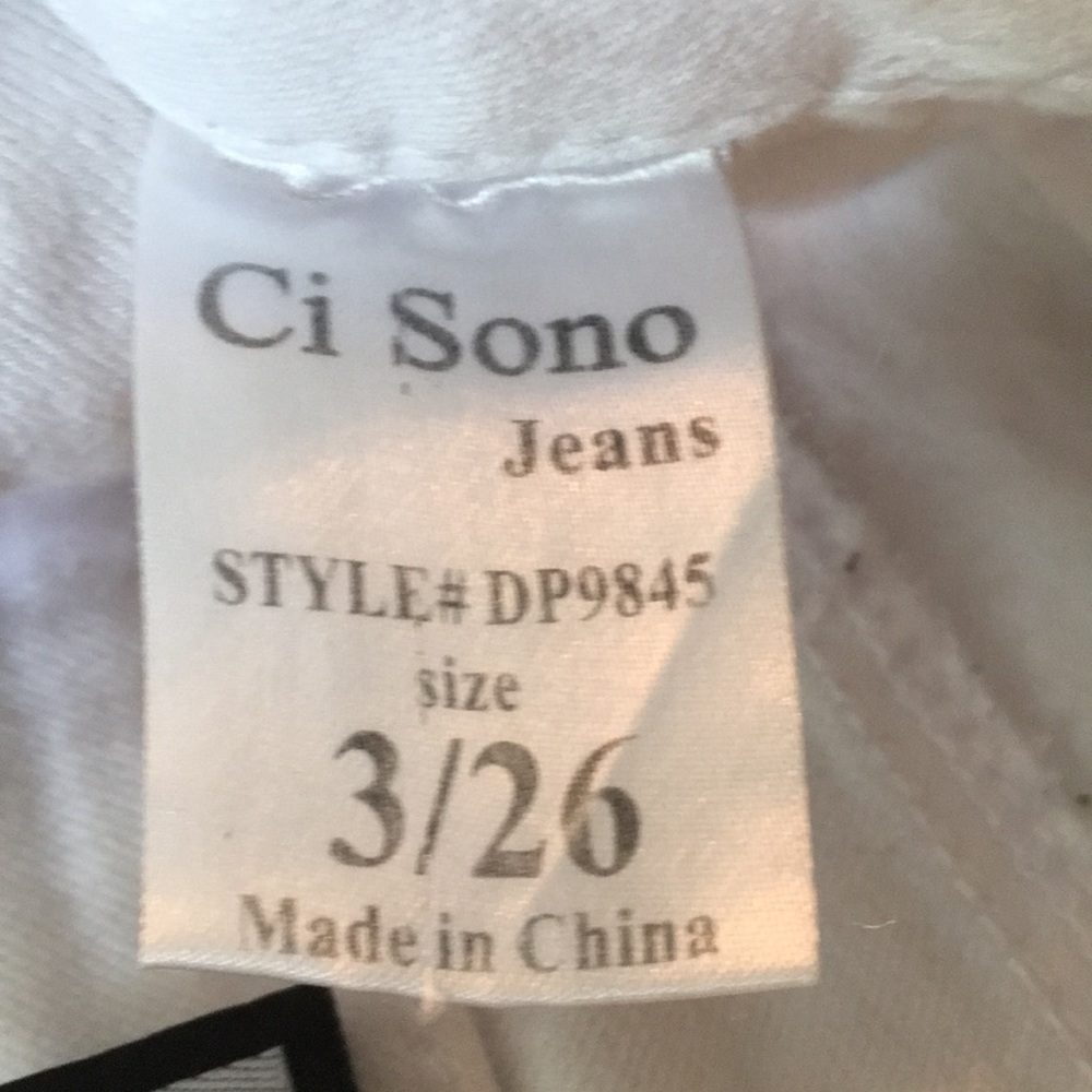 White Denim Jeans with Rips - Picture 5 of 5